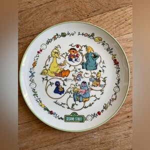 Vintage sesame street Gorham China plate 1976
